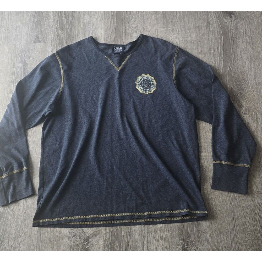 Vintage Structure Shirt Mens XL Blue Long Sleeve Track & Field Championship